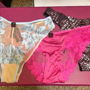 La SENZA Blue and Pink Lace Panties Collection
